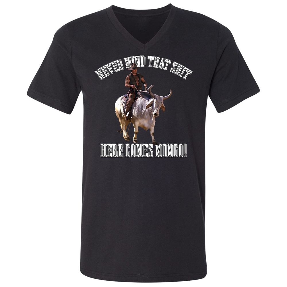 Unisex V-Neck T-Shirt - MV1V3Q4A - Black - 1