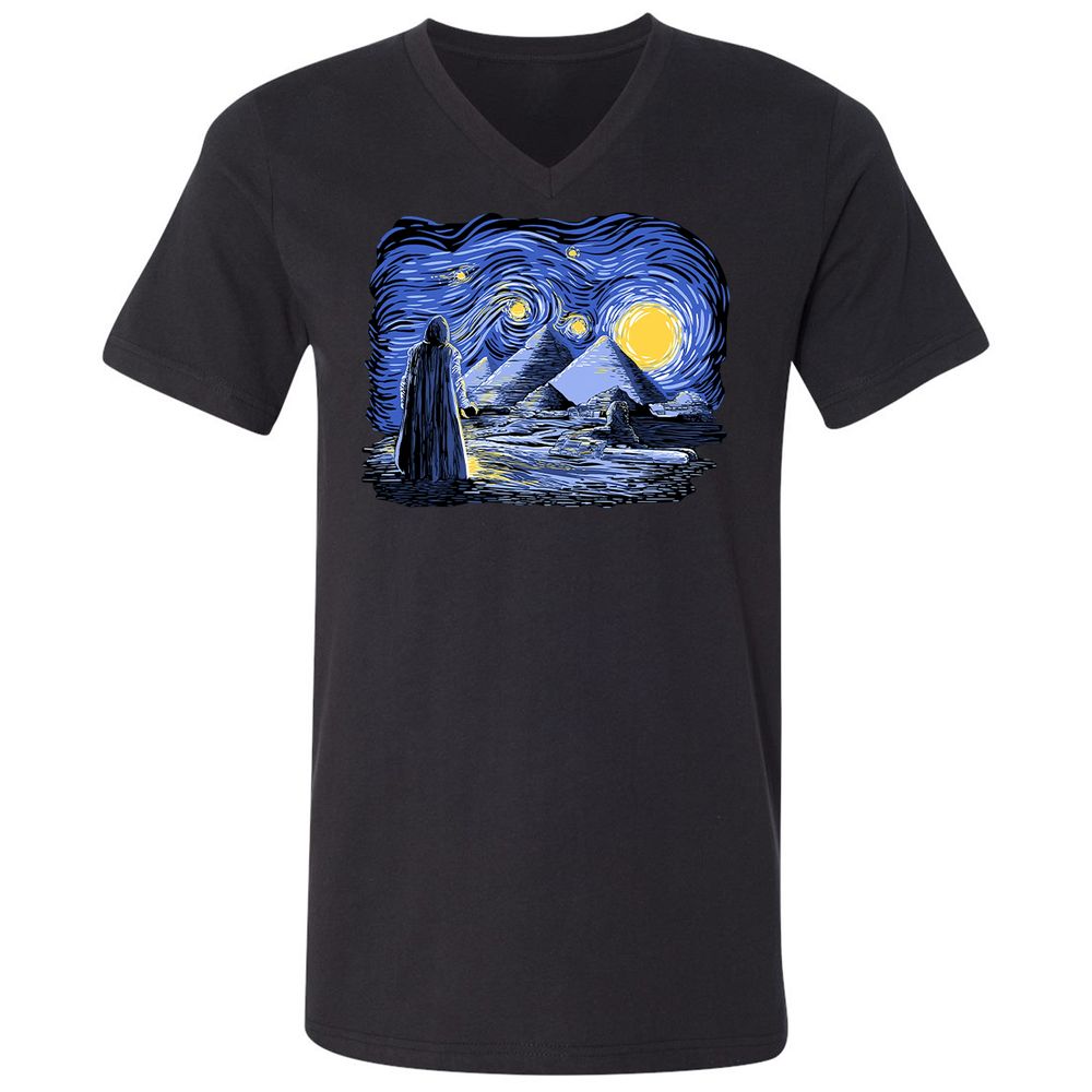 Unisex V-Neck T-Shirt - VYHCPHBA - Black - 1