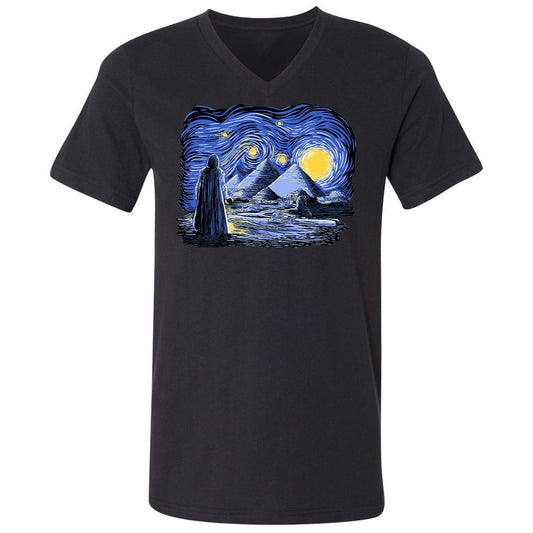 Unisex V-Neck T-Shirt - VYHCPHBA - Black - 1