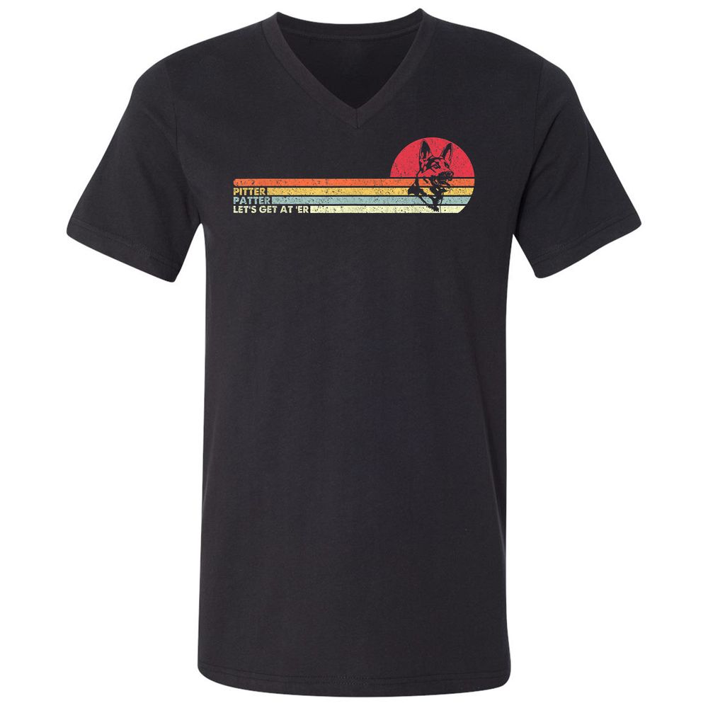 Unisex V-Neck T-Shirt - NK9V5LD3 - Black - 1
