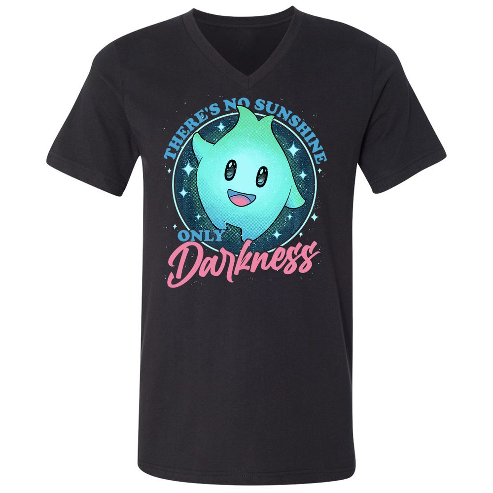 Unisex V-Neck T-Shirt - L6FCQWUF - Black - 1