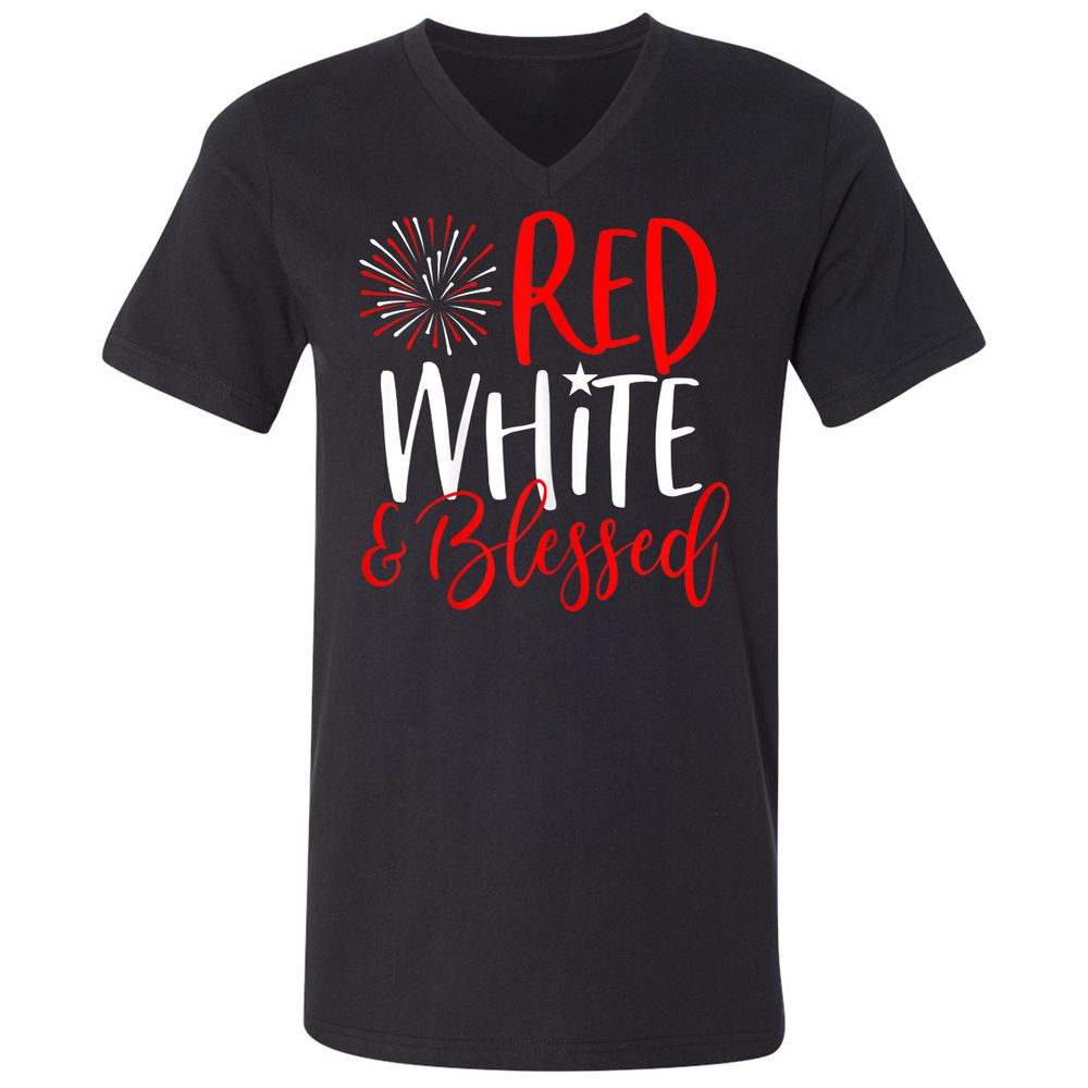 Unisex V-Neck T-Shirt - 5SPZF4MN - Black - 1
