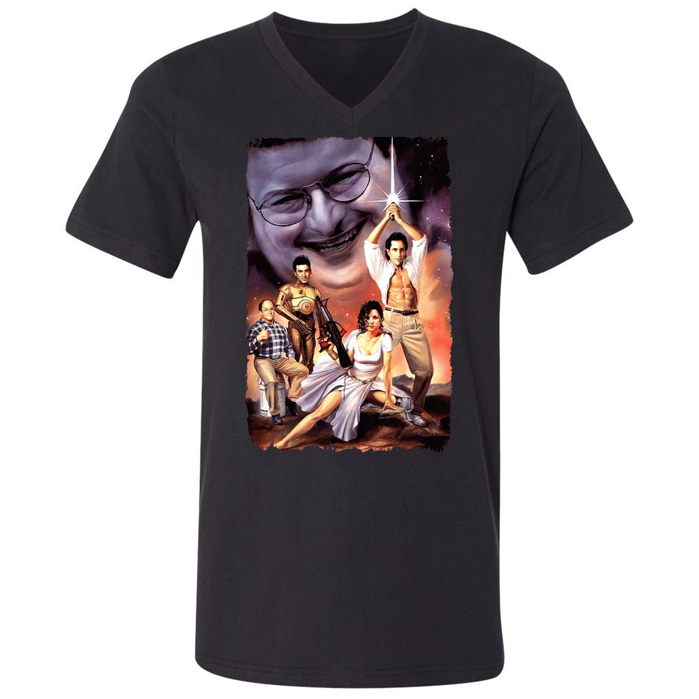 Unisex V-Neck T-Shirt - CMDWEZ4A - Black - 1