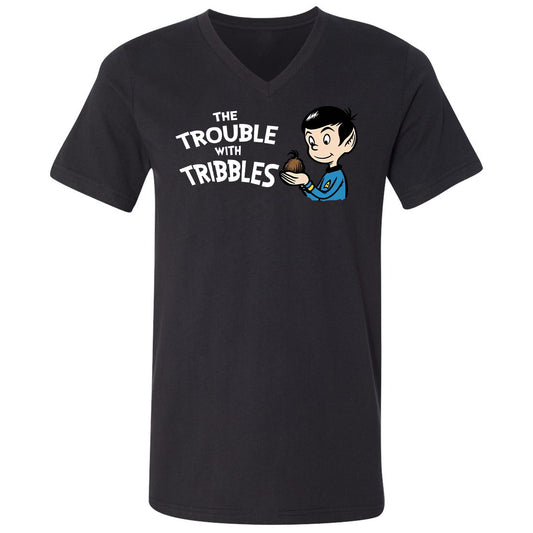 Unisex V-Neck T-Shirt - 3D2ZPP53 - Black - 1