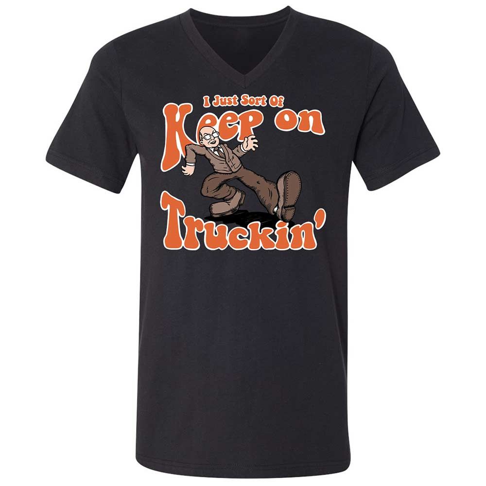 Unisex V-Neck T-Shirt - L2J1JGWF - Black - 1