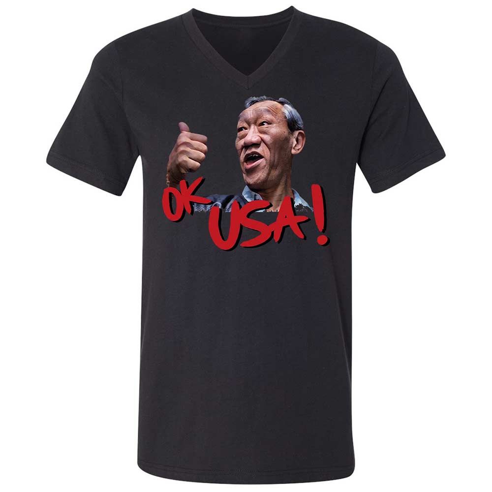 Unisex V-Neck T-Shirt - 9HQ15ZQ8 - Black - 1