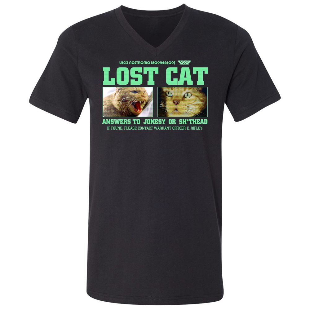 Unisex V-Neck T-Shirt - R84XMN4U - Black - 1