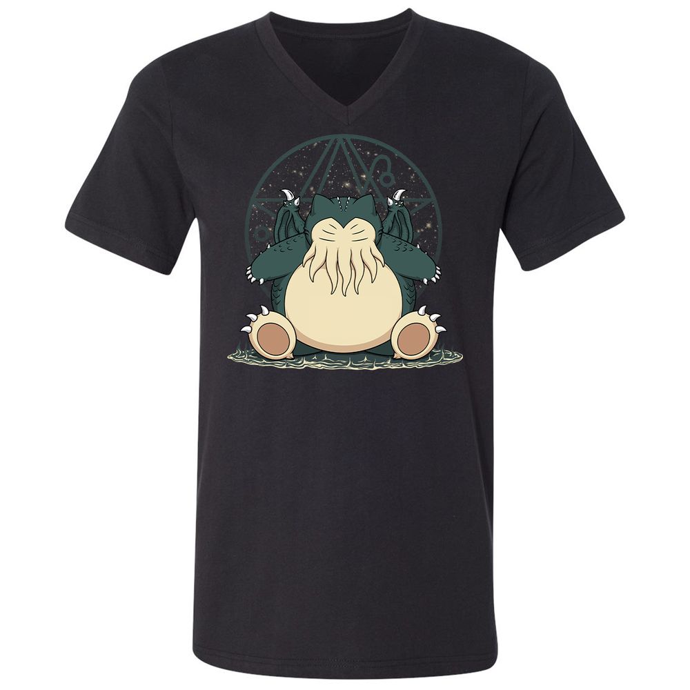 Unisex V-Neck T-Shirt - JVD1WJFV - Black - 1