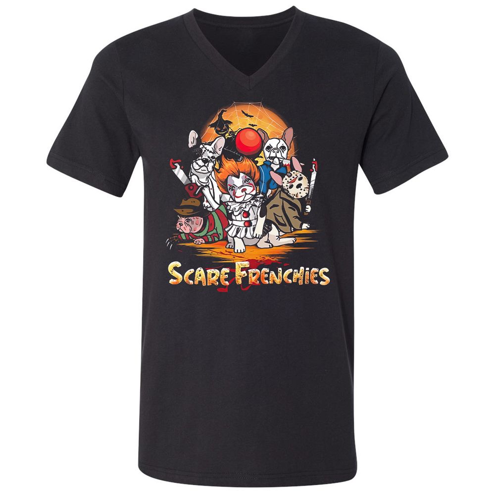 Unisex V-Neck T-Shirt - 9LCWLXST - Black - 1