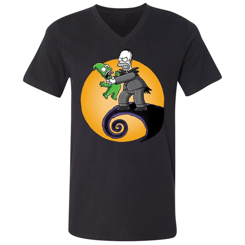 Unisex V-Neck T-Shirt - ZKTMZ4YA - Black - 1