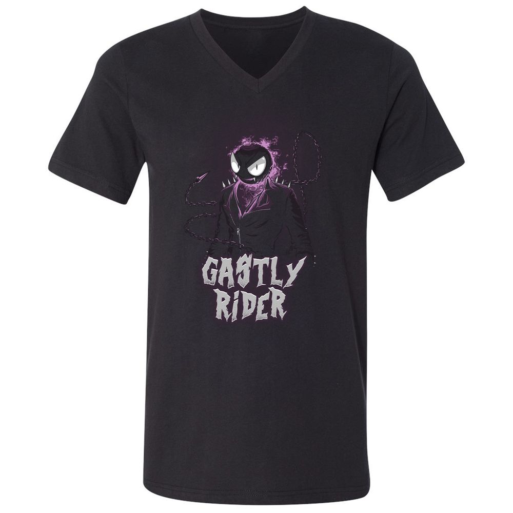 Unisex V-Neck T-Shirt - S3QCTHTH - Black - 1