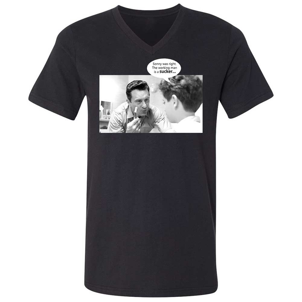 Unisex V-Neck T-Shirt - 1XFDQHCD - Black - 1