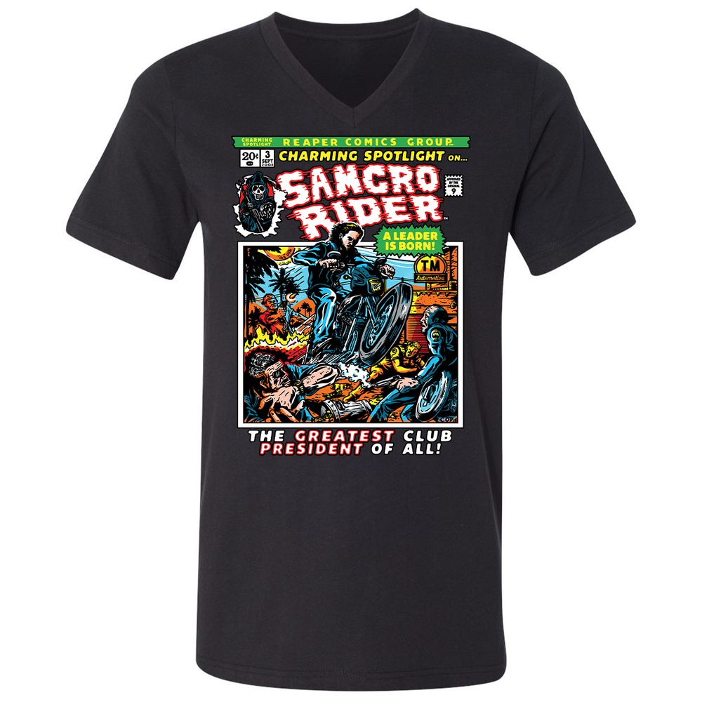 Unisex V-Neck T-Shirt - LMKD1167 - Black - 1