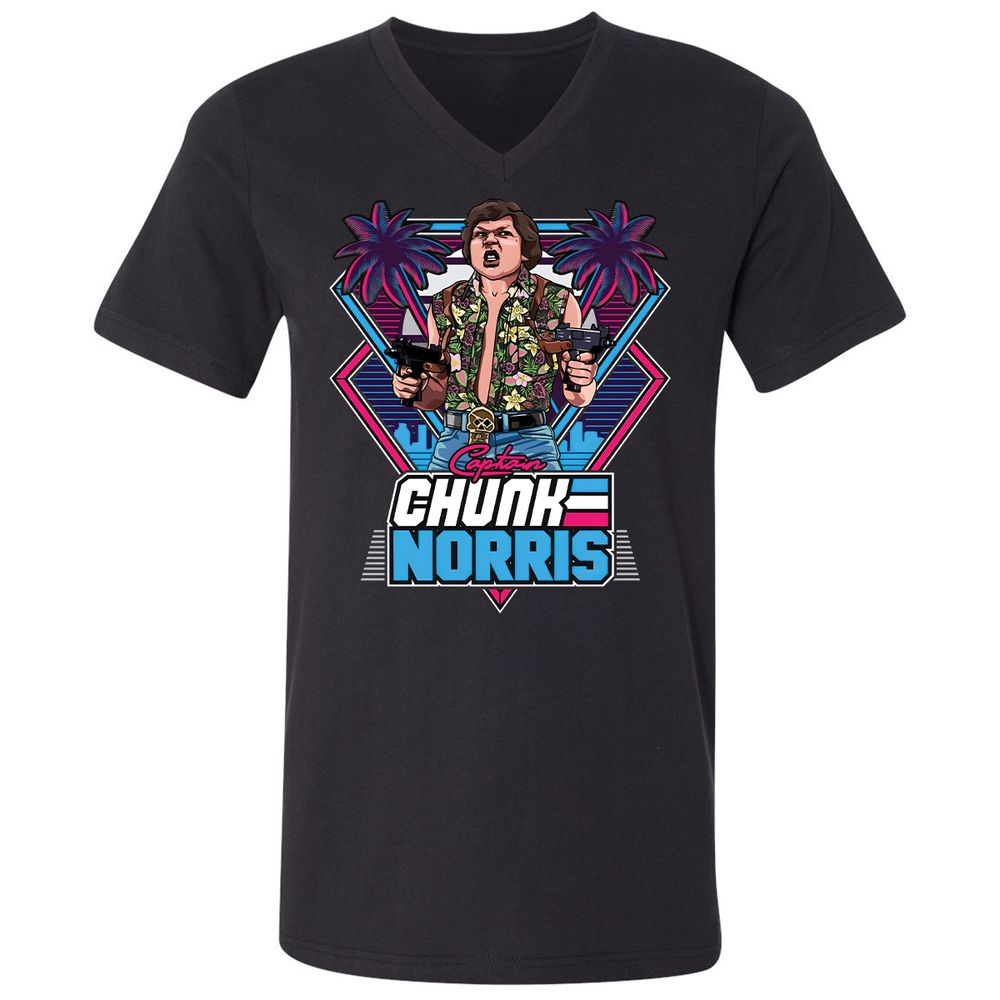 Unisex V-Neck T-Shirt - GECEBCEC - Black - 1