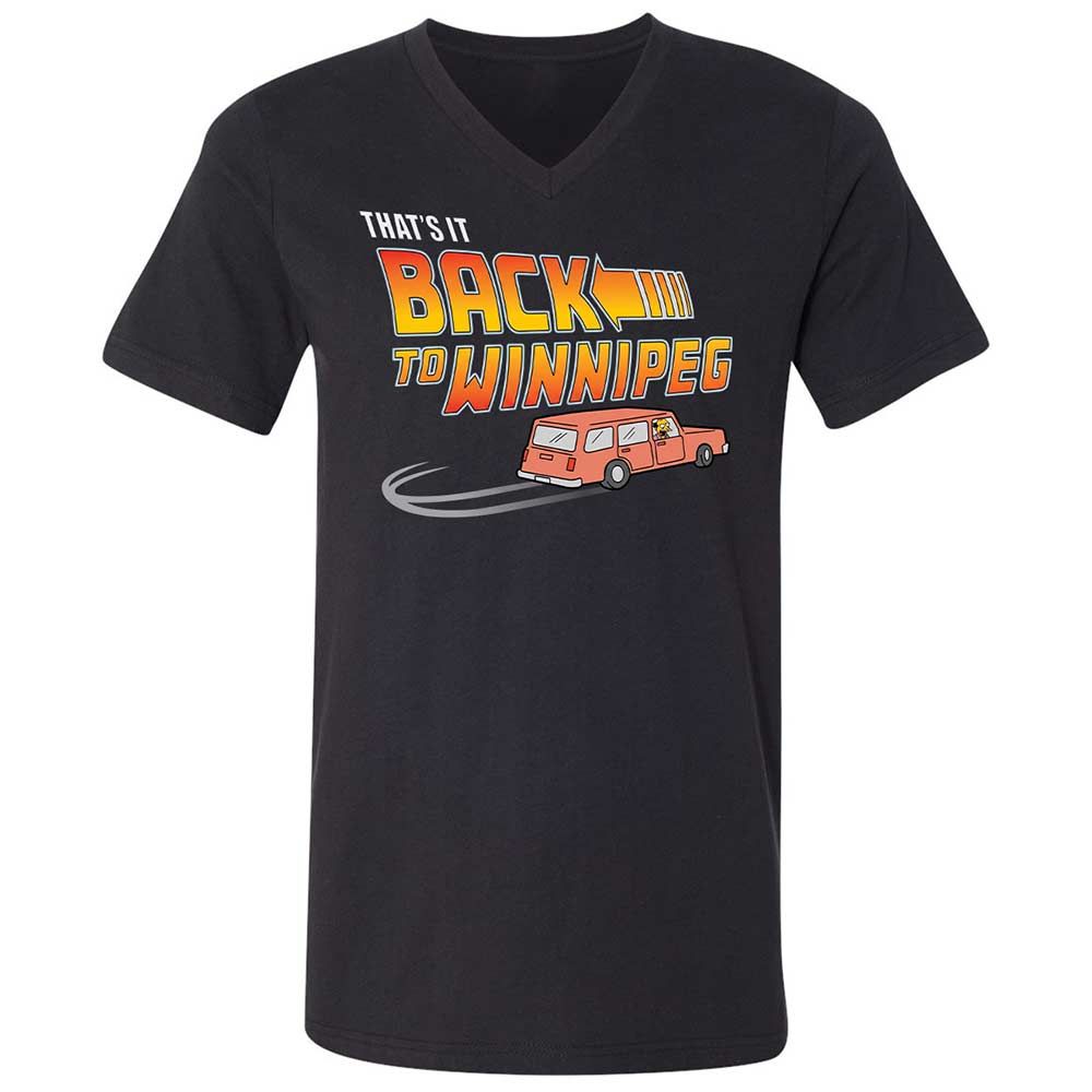 Unisex V-Neck T-Shirt - KXQABK3J - Black - 1