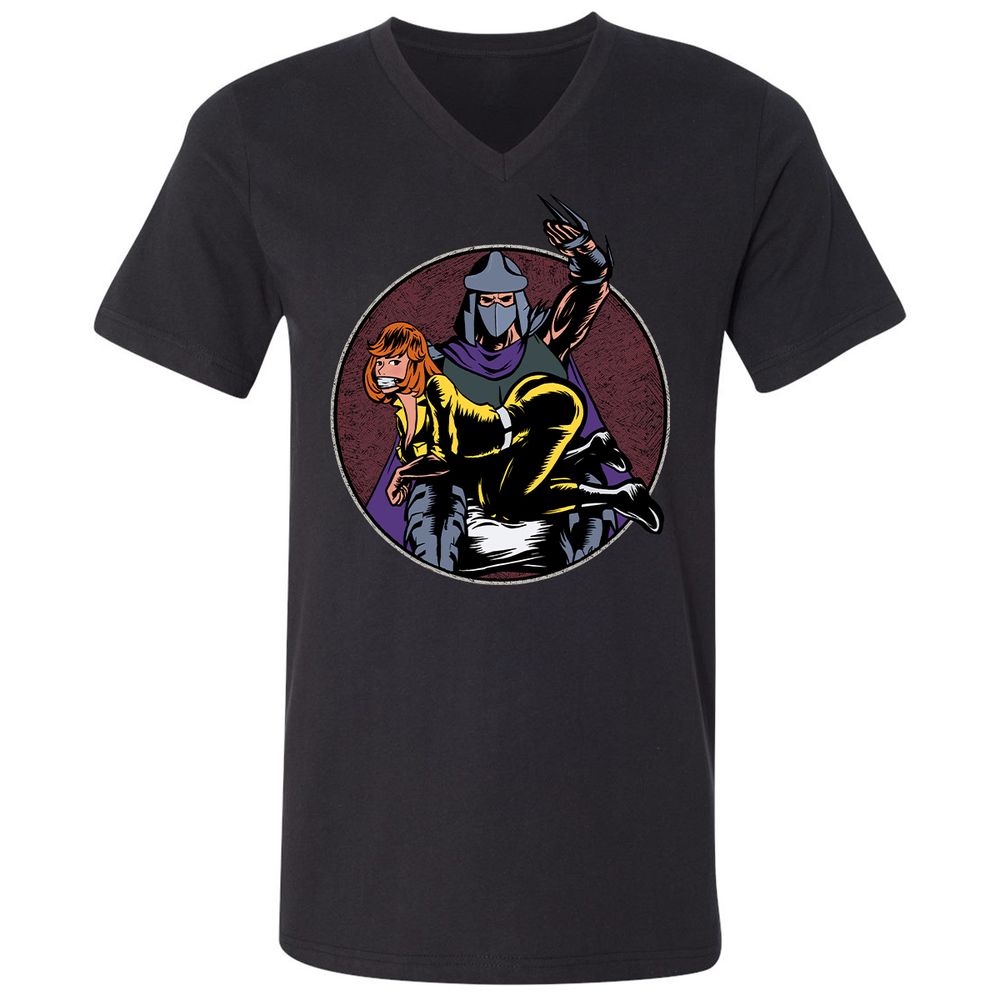 Unisex V-Neck T-Shirt - P4GC758K - Black - 1