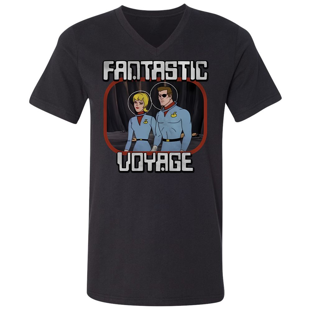 Unisex V-Neck T-Shirt - NTZK2V2J - Black - 1