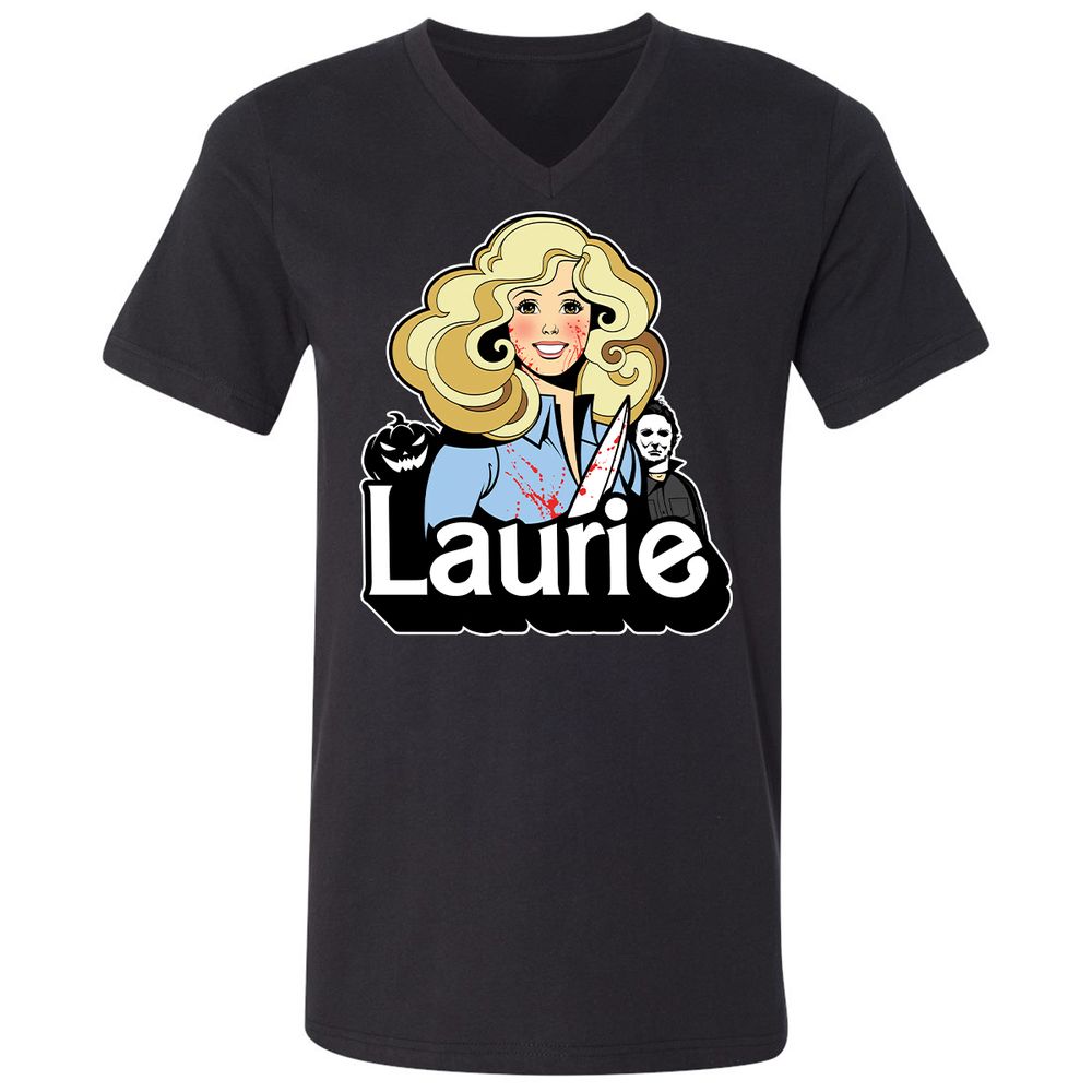 Unisex V-Neck T-Shirt - 766PA43V - Black - 1