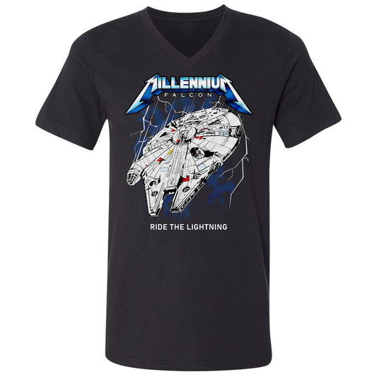 Unisex V-Neck T-Shirt - RGKHBNFY - Black - 1