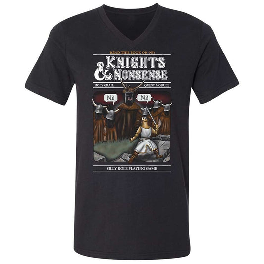 Unisex V-Neck T-Shirt - 8DRAX6KJ - Black - 1