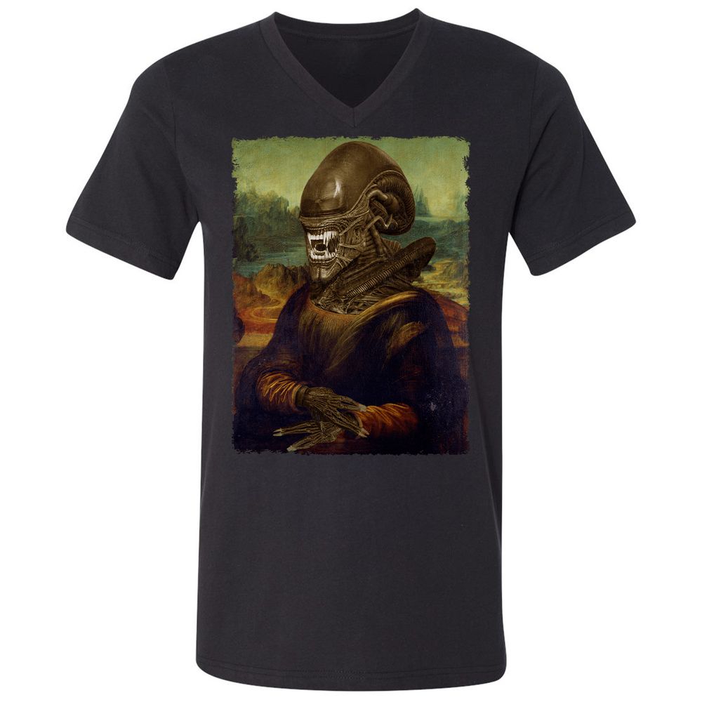 Unisex V-Neck T-Shirt - 1WGK514Y - Black - 1