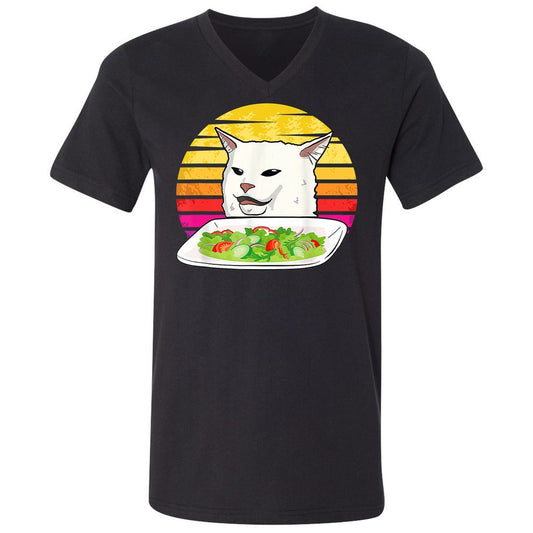 Unisex V-Neck T-Shirt - 3D3DDKXJ - Black - 1