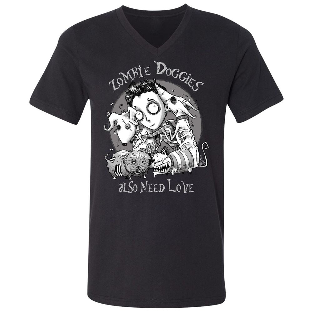 Unisex V-Neck T-Shirt - W2ARTKF4 - Black - 1