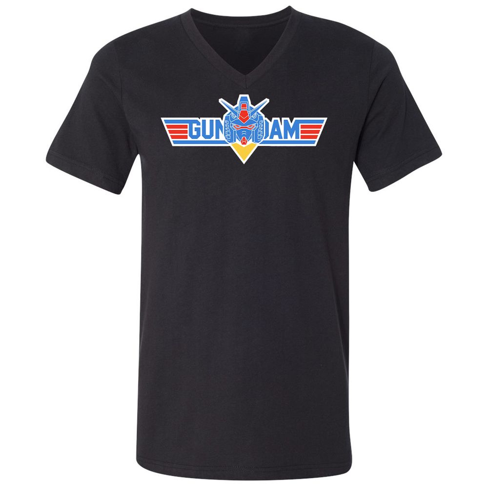 Unisex V-Neck T-Shirt - GL2LNRG3 - Black - 1