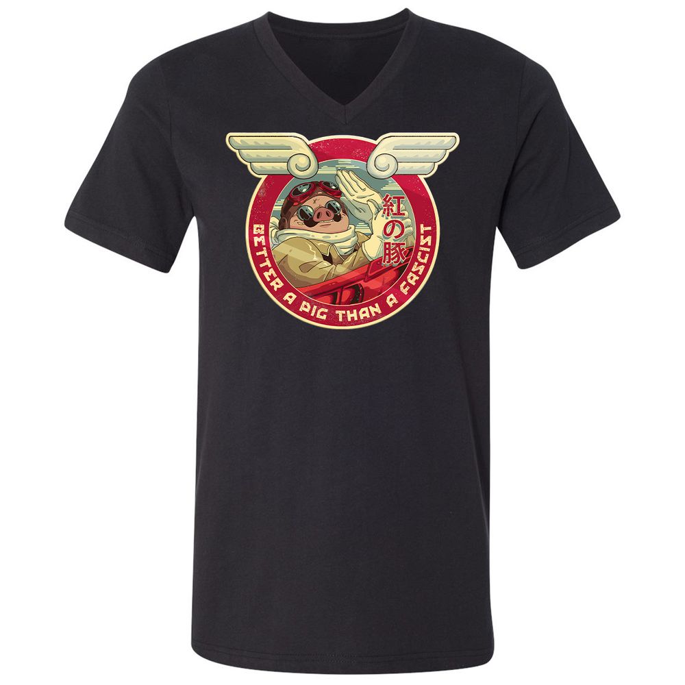 Unisex V-Neck T-Shirt - E2VGW65X - Black - 1
