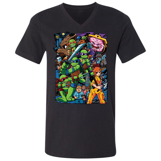 Unisex V-Neck T-Shirt - 4VM2SEBE - Black - 1