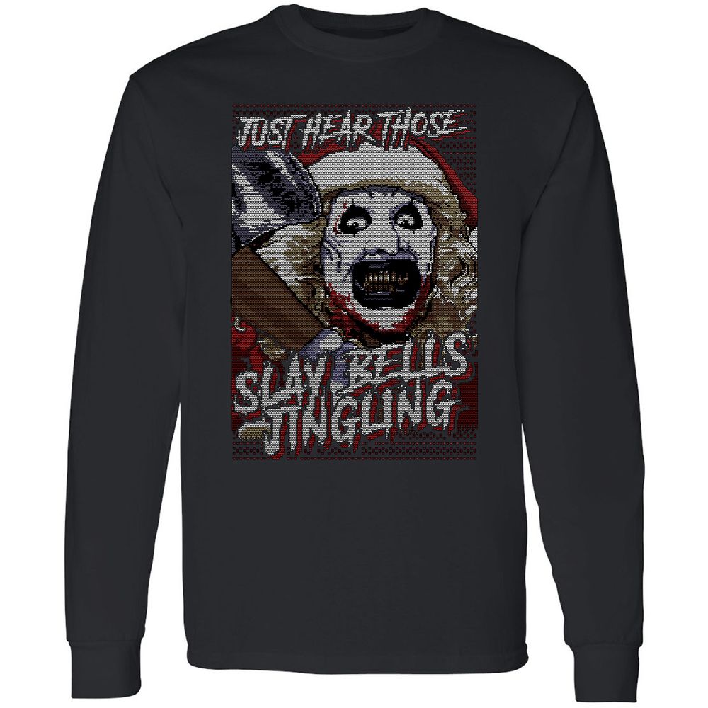 Slay Bells Jingling Long Sleeve T-Shirt - Black - 1