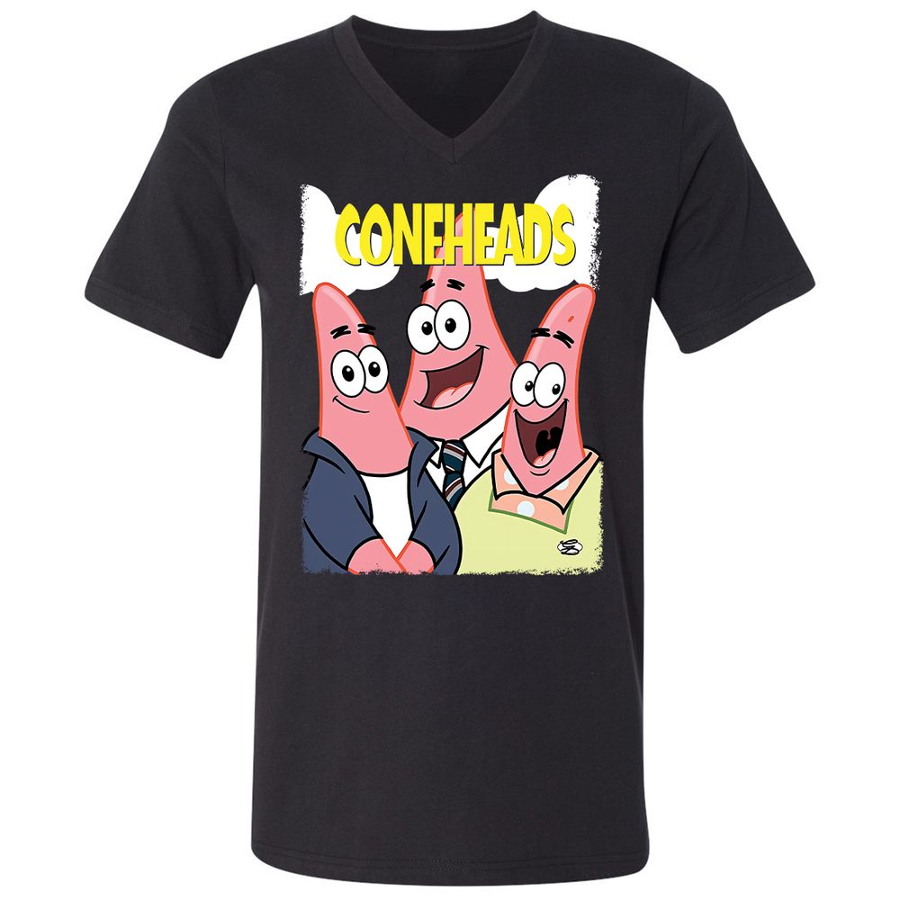 Unisex V-Neck T-Shirt - 9VHB1SBE - Black - 1