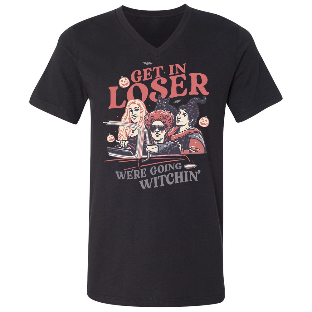 Unisex V-Neck T-Shirt - L7RGBHWS - Black - 1
