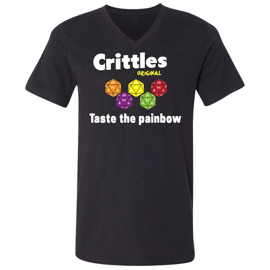 Unisex V-Neck T-Shirt - QLMXVGJ2 - Black - 1