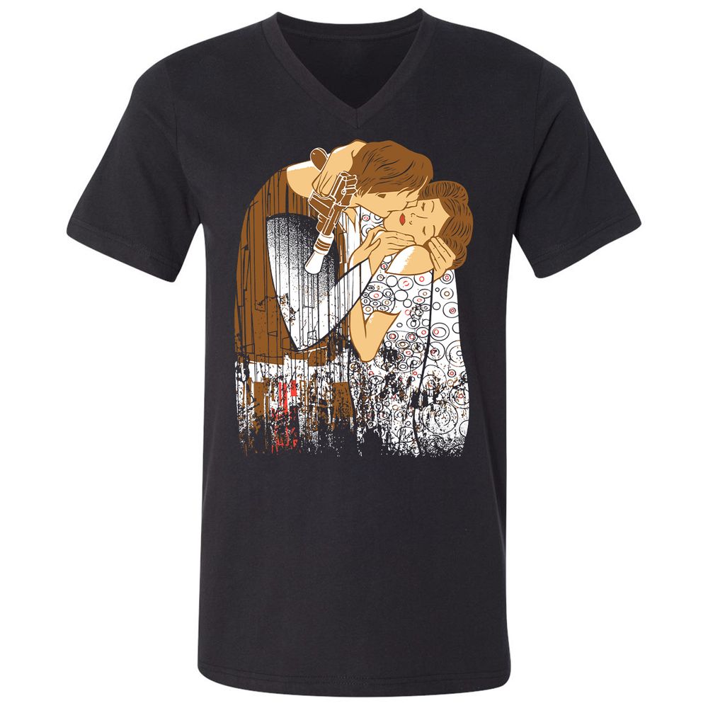 Unisex V-Neck T-Shirt - TCDCDGS8 - Black - 1