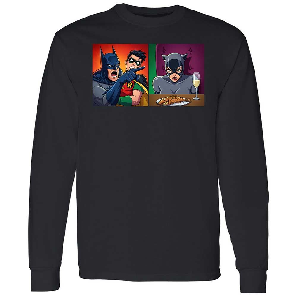 Bat Yelling at Catwoman - Black - 1