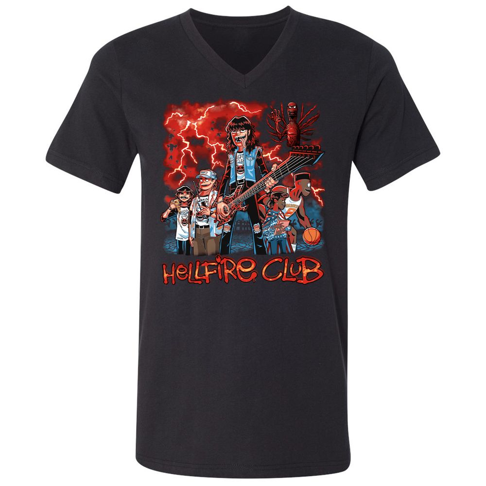Unisex V-Neck T-Shirt - JVZK9CCP - Black - 1