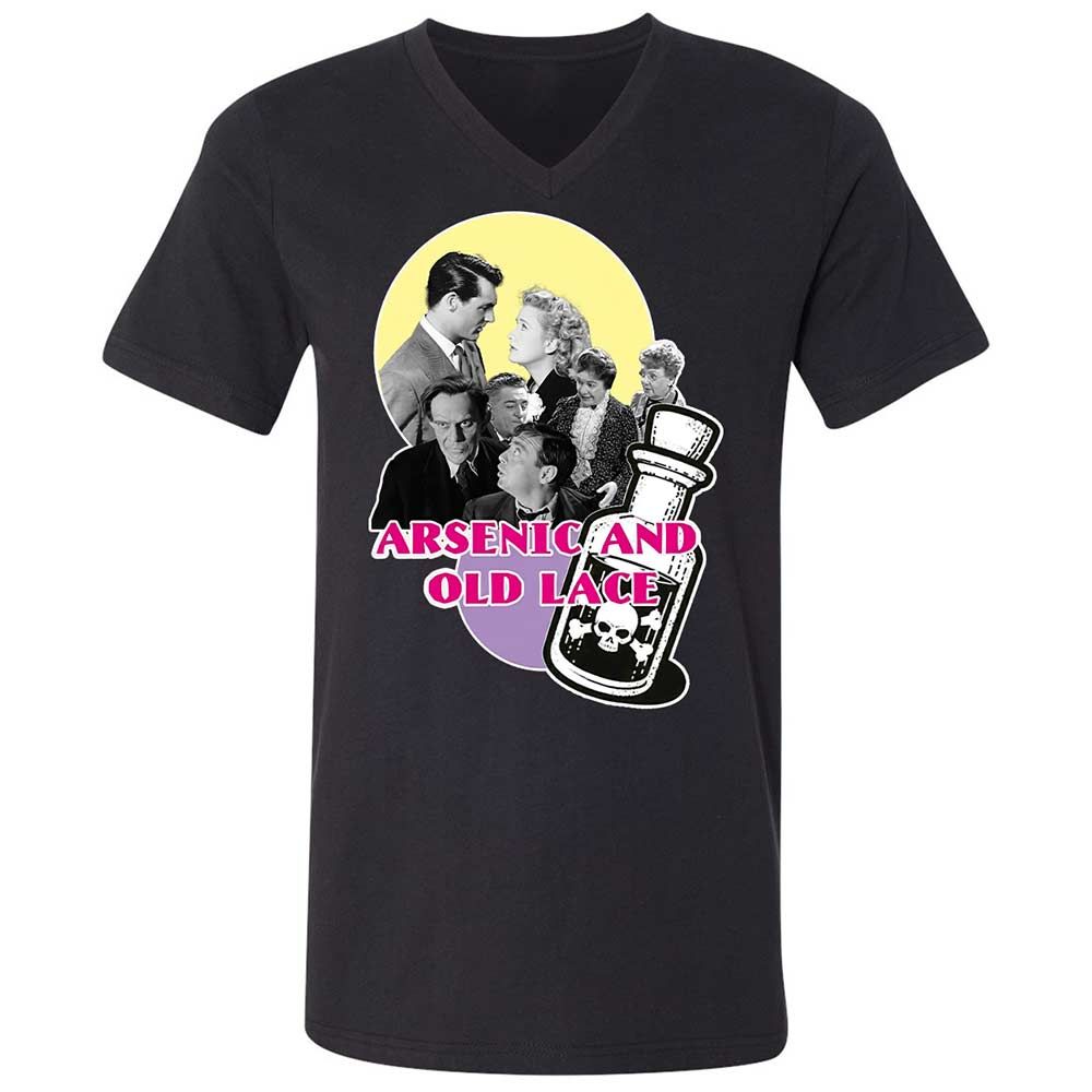 Unisex V-Neck T-Shirt - PDL8V7JR - Black - 1