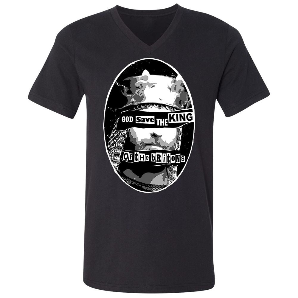 Unisex V-Neck T-Shirt - B2M76KVM - Black - 1