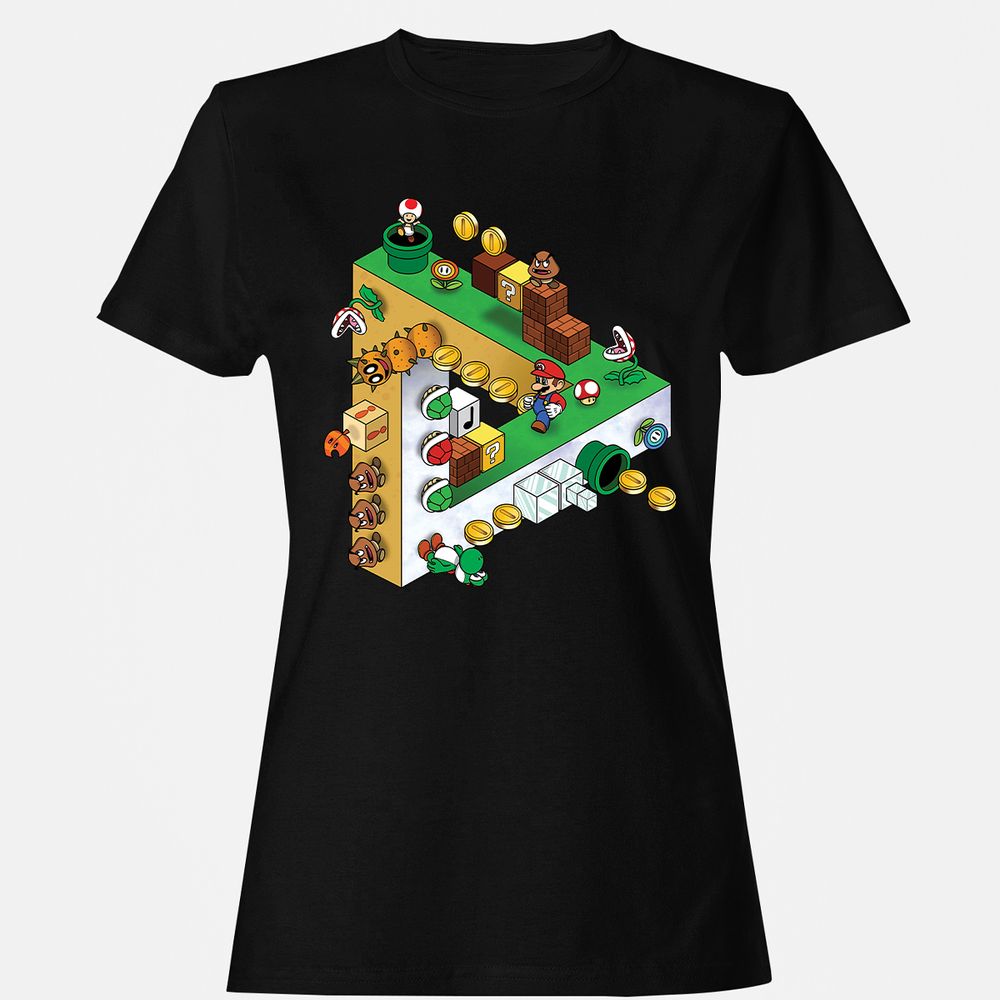 Women's T-Shirt - NYLFH8NJ - Black - 1