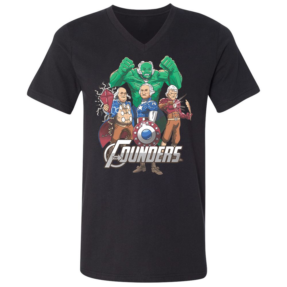 Unisex V-Neck T-Shirt - 2P2E9D8M - Black - 1