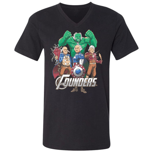 Unisex V-Neck T-Shirt - 2P2E9D8M - Black - 1