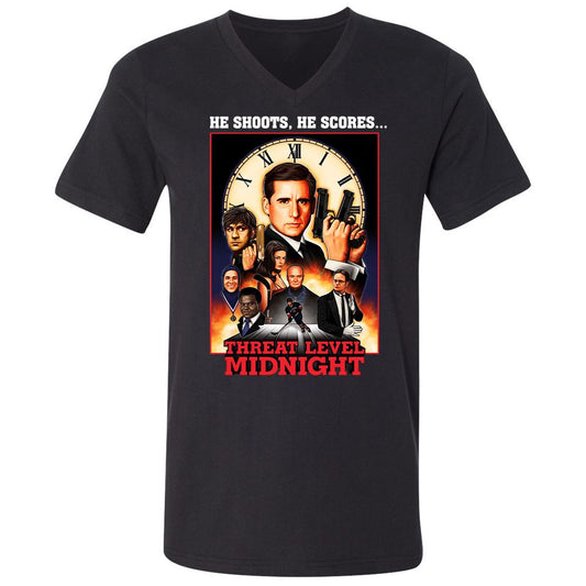 Unisex V-Neck T-Shirt - GNVJWZY4 - Black - 1