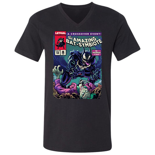 Unisex V-Neck T-Shirt - L9UWQ1BH - Black - 1