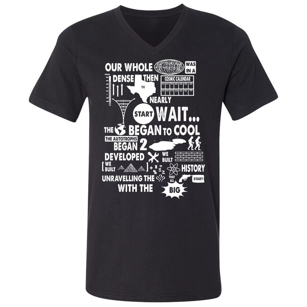 Unisex V-Neck T-Shirt - 7UFVHU83 - Black - 1