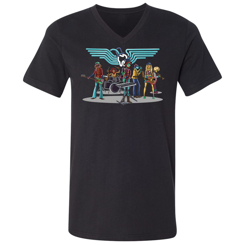 Unisex V-Neck T-Shirt - YMANJLA4 - Black - 1