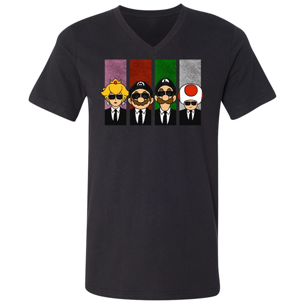 Unisex V-Neck T-Shirt - 1LWQFCUU - Black - 1