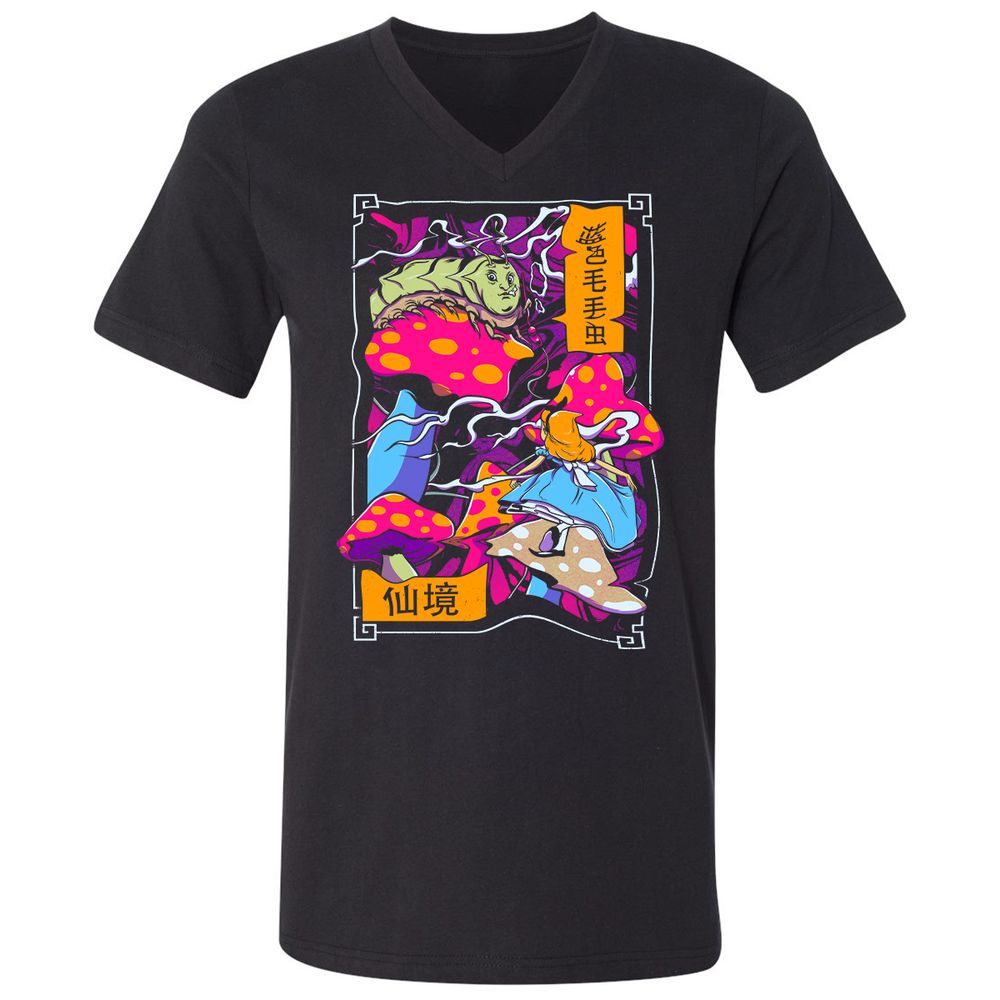 Unisex V-Neck T-Shirt - 3CE1Q7VT - Black - 1