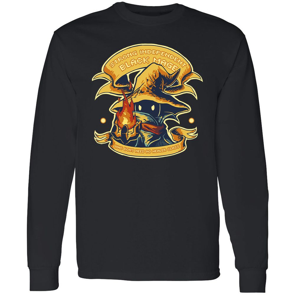 Long Sleeve T-Shirt - NKD4MWUM - Black - 1