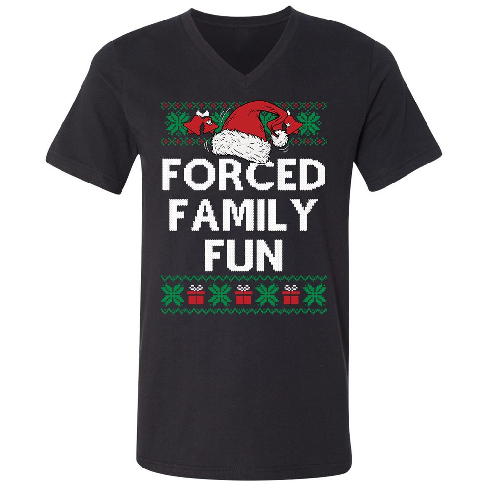 Unisex V-Neck T-Shirt - SEZ4GKKC - Black - 1